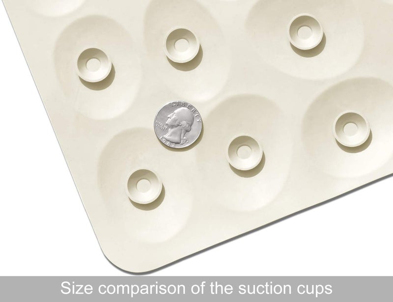 OTHWAY Non-Slip Bathtub Mat OTHWAY Soft Rubber Bathroom Bathmat with Strong Suction Cups (Beige) - Image 5